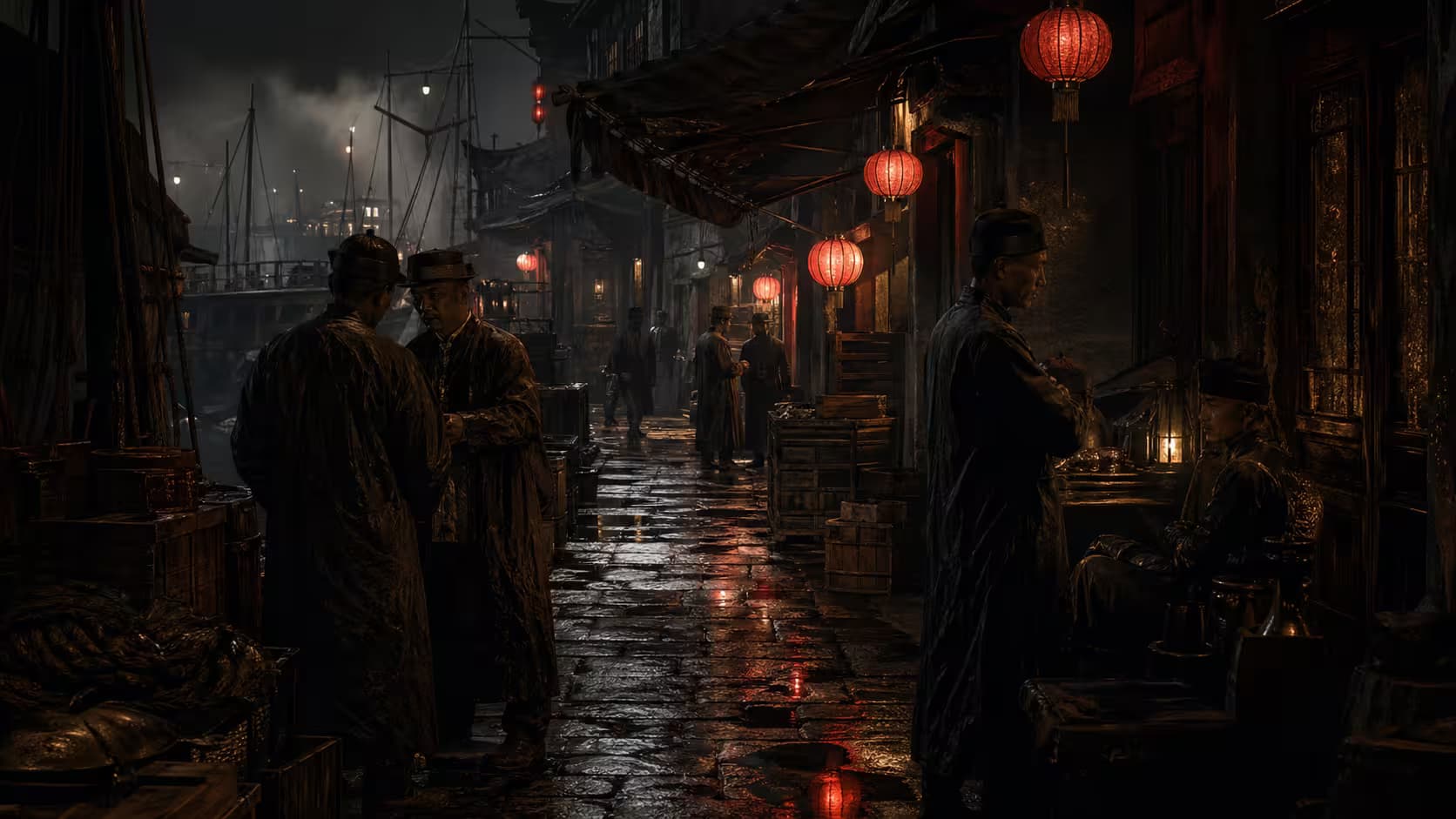 ตรอกและท่าเรือของเมือง Dragon Town
