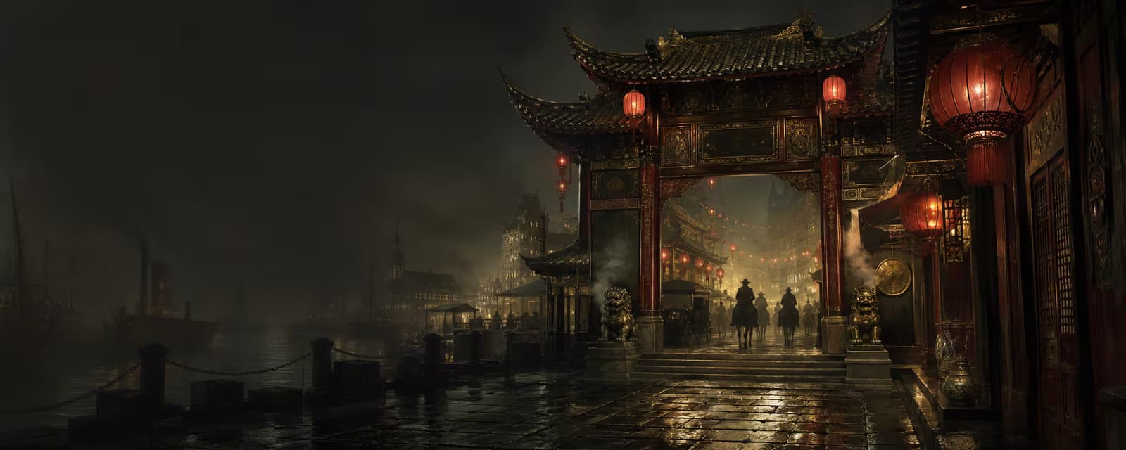 เมือง Dragon Town RedM Roleplay ในบรรยากาศ Shanghai Noir 1910